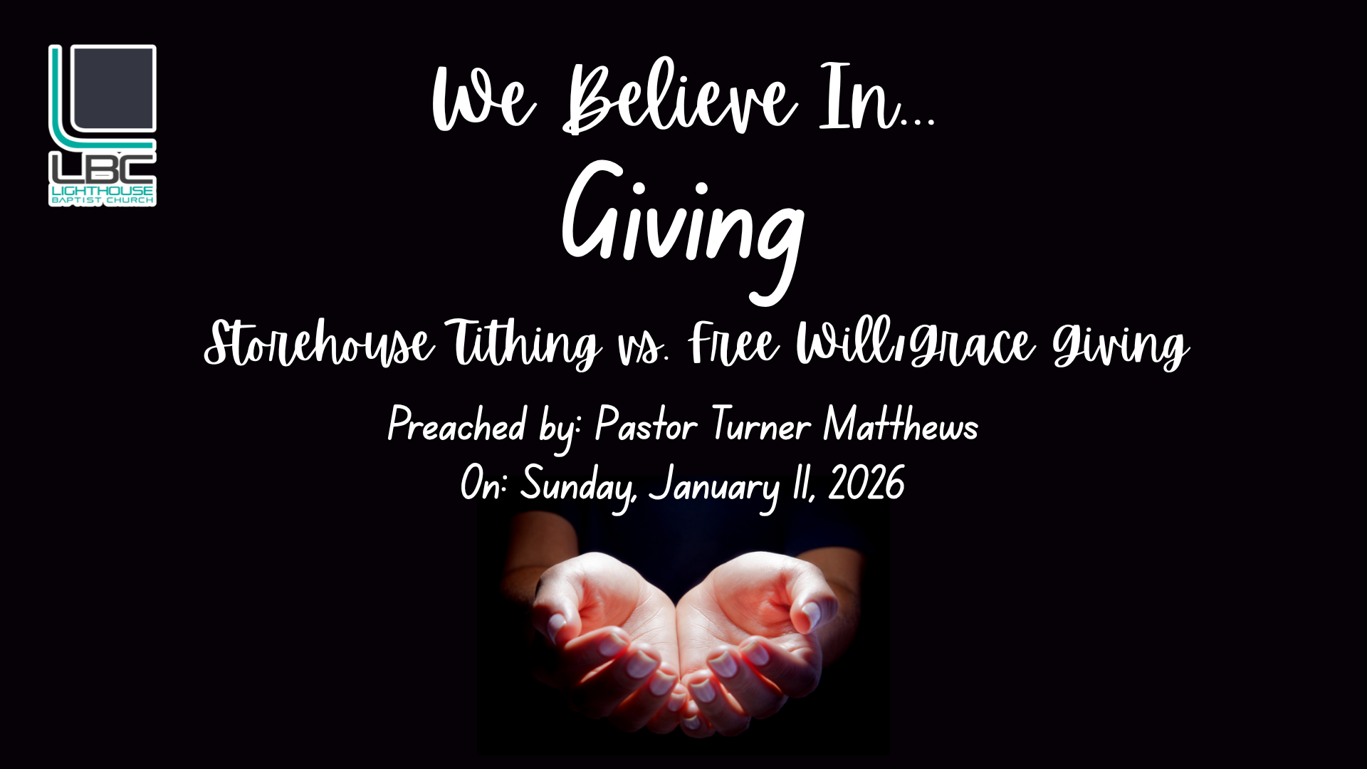We Believe In...Giving