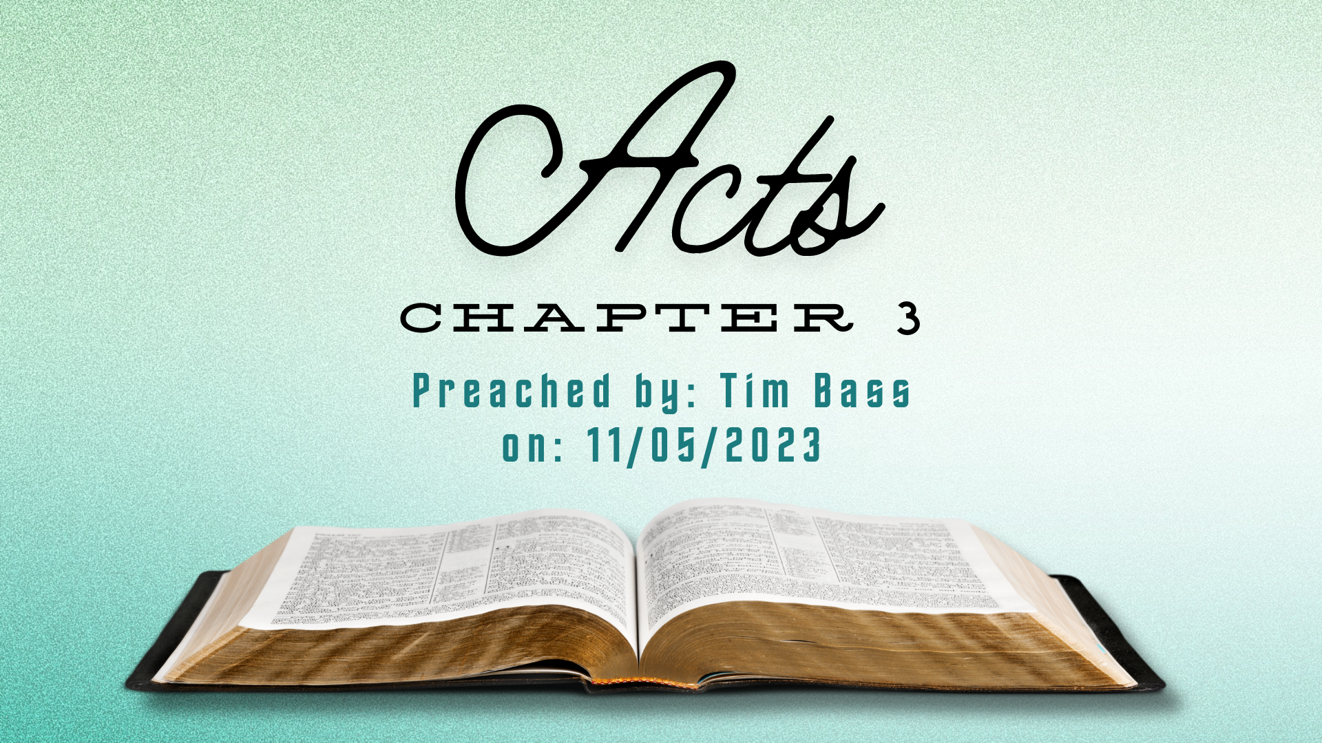 Acts Series: Chapter 3