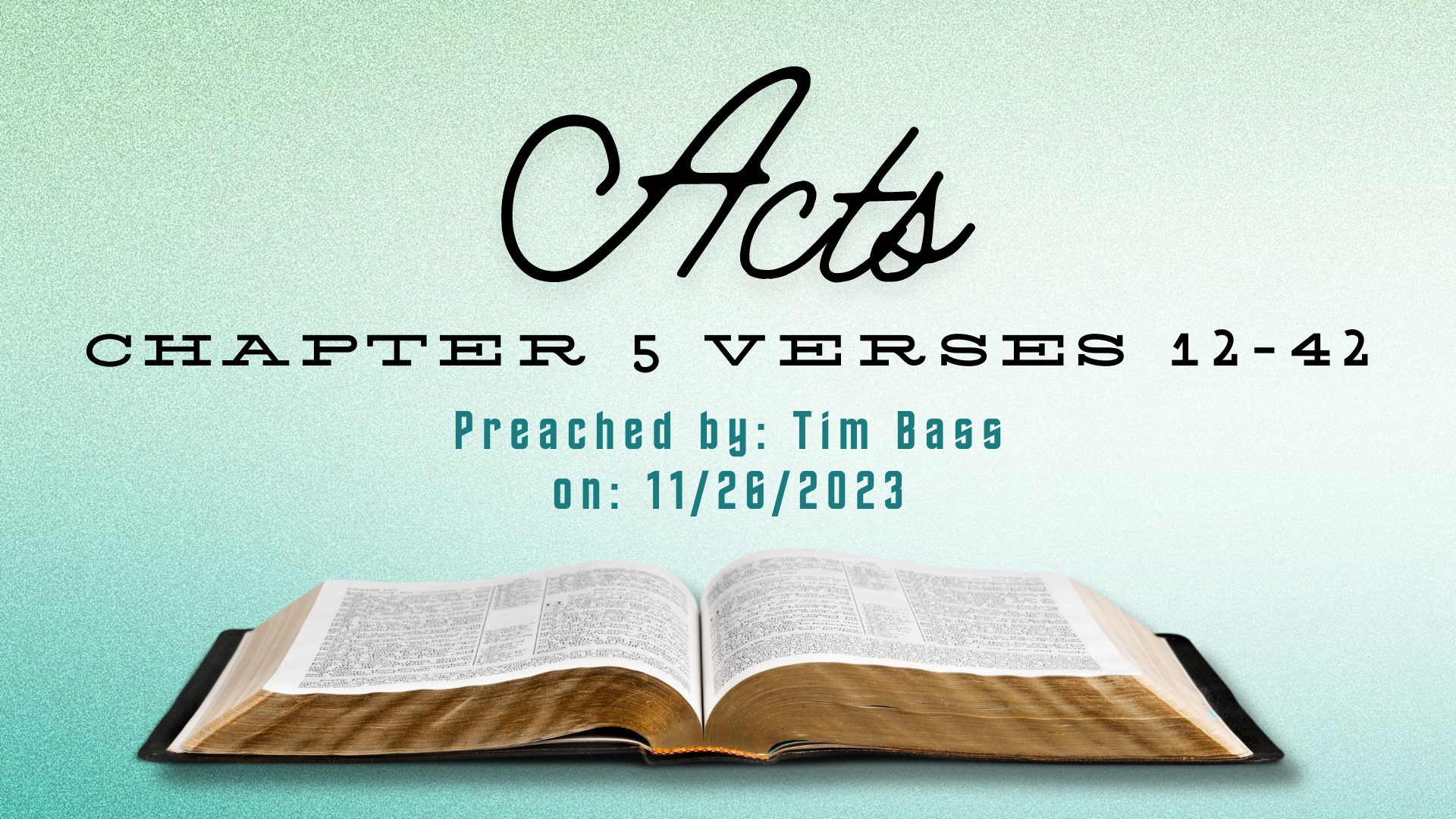 Acts Series: Chapter 5 Week 2