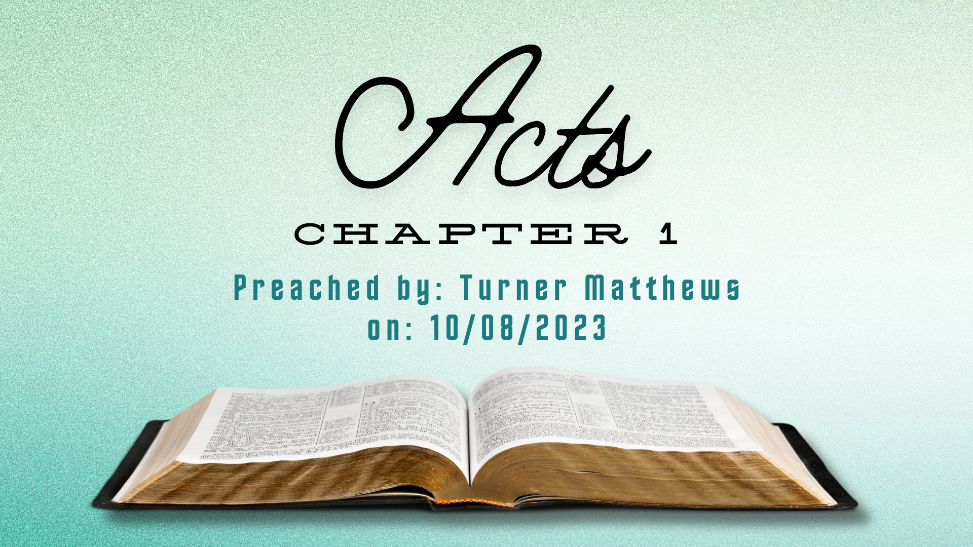 Acts Series: Chapter 1